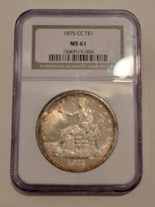 ??1875-CC �g���[�h�h�� NGC MS61 - �F��PQ�i���̔������I���W�i���R�C�� - AZEX