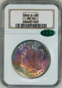 * 1880-S * MS65 NGC CAC * ���[�K�� �V���o�[ �h�� * �N�₩�ȃ��C���{�[ �g�[�j���O!
