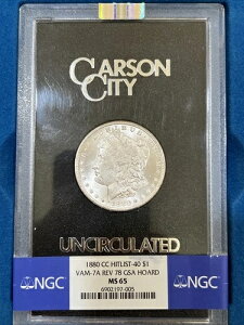1880-CC VAM-7A Rev 78 Hitlist-40 �����K�� $1 MS 65 NGC GSA �z�[�h�{�b�N�X COA Pop 20/11