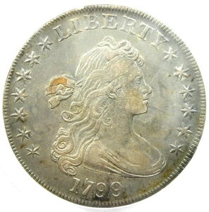 1799 �N �h���[�v �o�X�g �V���o�[ �_���[ 1 �h�� �R�C�� - ANACS XF40 (EF40) �F�� - ��!