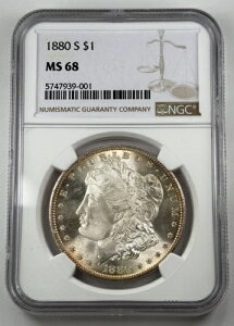 1880-S �����K�� �_���[ NGC MS68 �f���炵�����W�X�g�� �Z�b�g �s�[�X!