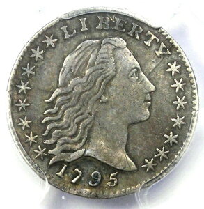 1795 �N Flowing Hair Half Dime H10C - PCGS XF �ڍהF�� - �󏭂ȓ��t�R�C��!