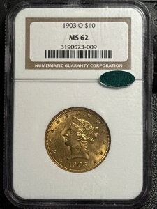 1903 O �S�[���h �C�[�O���X ���o�e�B�w�b�h NGC MS-62 CAC