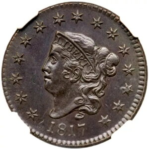 1817 N-16 R-1 NGC AU 58 15 �X�^�[ �}�g�����܂��̓R���l�b�g�w�b�h ���[�W�Z���g�R�C�� 1�Z���g