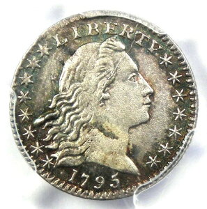 1795 �N Flowing Hair Half Dime H10C - PCGS AU �F��ڍ� - �󏭂ȓ��t�R�C��!