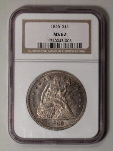 1846�N ���R�̏��_�� - ���b�g�[�Ȃ� S$1 NGC MS62
