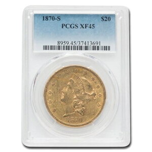 1870-S 20�h�� ���o�e�B�S�[���h �_�u���C�[�O�� XF-45 PCGS