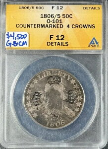 1806/5 50�Z���g �h���[�v�o�X�g �n�[�t�h�� O-101 ANACS F12 4�N���E�� �J�E���^�[�}�[�N�t�� ���I