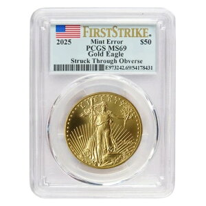 2025�N 50�h�� 1�I���X �A�����J���S�[���h�C�[�O�� PCGS MS69 �~���g�G���[ FS �t���b�O���x��
