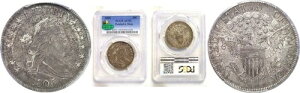1806�N 50�Z���g �h���[�v�o�X�g �n�[�t�h�� PCGS AU-53 CAC