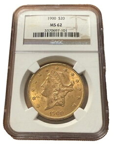 1900�N�č�����20�h�� NGC MS62 �_�u���C�[�O�� ���o�e�B�w�b�h