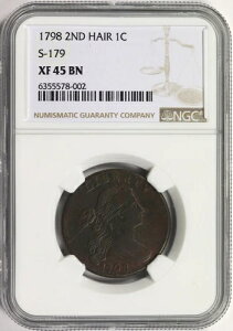 1798�N 1�Z���g �h���[�v�o�X�g ��2�w�A ���[�W�Z���g NGC XF45 BN S-179 POP 4/9