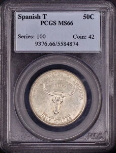 1935 �N�X�y�C���g���C���L�O�n�[�t �h�� PCGS MS66 CAC - �u���X�g �z���C�g �h��!