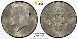 1964�N D 50�Z���g �P�l�f�B �n�[�t�_���[ - PCGS�Ӓ�ς�