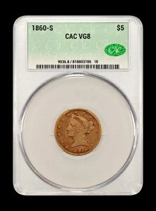 1860-S S �S�[���h �n�[�t�C�[�O�� ���o�e�B�w�b�h CACG VG 8 CAC