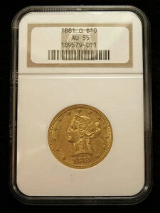 1881 O �S�[���h �C�[�O�� ���o�e�B �w�b�h NGC AU-55