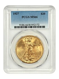 1927年 $20 PCGS MS66 - セント・ゴーデンズ $20