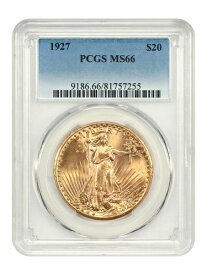 1927年 $20 PCGS MS66 - セント・ゴーデンズ $20