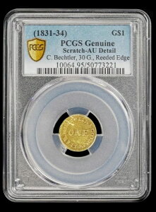 1831-1834 C. �x�q�g���[���� 1�h���u30�O���C���v PCGS AU �ڍ�