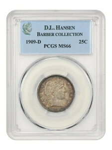 1909-D 25�Z���g PCGS MS66 ex: D.L. �n���Z��