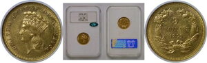 1879�N $3�v�����Z�X NGC AU-58 CAC-