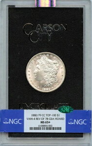 1880/79-CC TOP-100 �����K���E�_���[ VAM-4 REV/ 78 GSA HOARD S$1 NGC MS65+ (CAC)