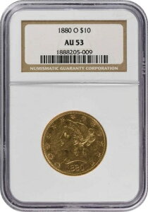 1880-O 10�h������ ���o�e�B�w�b�h AU53 NGC
