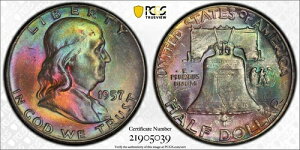 ���W�X�g���i�����C���{�[�g�[��PCGS MS65 1957 P�t�����N�����n�[�t�_���[50�Z���g�����X�^�[
