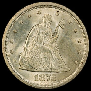 1875-S 20�Z���g�d�� 20C PCGS MS66 �đł������~���g�}�[�N BF-9 �󏭓x-2