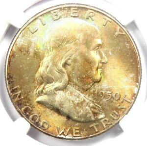 1950 �N�t�����N���� �n�[�t �h�� 50 �Z���g �R�C�� - NGC MS67 FBL �F�� - NGC ���l 9,500 �h��!