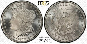 1879 S PCGS CAC MS67 + PLUS - �V���o�[ �����K�� �_���[ 1 �h�� US �R�C�� #54835A