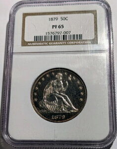 1879�N ���o�e�B�E�V�[�e�B���O �V���o�[ �n�[�t�h�� NGC�F�� PR-65 �v���[�t �R���f�B�V���� ������