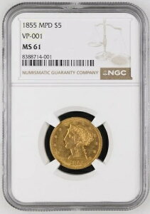1855�N 5�h�� ���o�e�B�w�b�h���� NGC MS 61 MPD VP-001 ? �󏭃R���N�^�[�Y�A�C�e�� �g�b�v�|�b�v