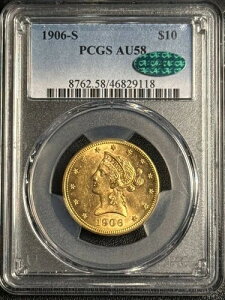 1906�N S �S�[���h �C�[�O���X ���o�e�B�w�b�h PCGS AU-58 CAC