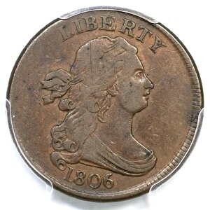 1806 C-2 R-4 PCGS VF 30 �X���[��6�A�X�e���h���[�v�o�X�g�n�[�t�Z���g�R�C�� 1/2c