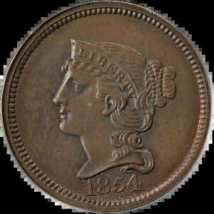 1854�N�� ���[�W�Z���g �p�^�[�� �v���[�t J-161ORG PCGS PR65 BN OGH �i�C�X�X�g���C�N