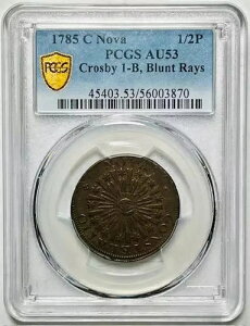 1785�N P �_�񔭍s �m���@�p�^�[�� �� PCGS AU-53 BN �u�����g���C�Y �N���X�r�[ 1-B