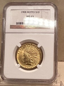 1908�N 10�h�� �C���f�B�A���w�b�h���� NGC MS63 �z���_�[����