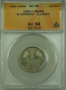 1962-J ���h�C�c 1�}���N�d�� ANACS AU 58 �ڍ׃N���[�j���O�ς�