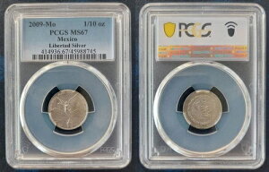 ���L�V�R �V���o�[ UNC 1/10 �I���U�R�C�� 2009�N KM#610 PCGS �O���[�f�B���O MS67 ���x���^�b�h