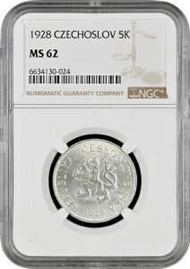 �`�F�R�X���o�L�A 5�R���i 1928�N NGC MS62�A�u��ꋤ�a���i1919 - 1938�j�v���