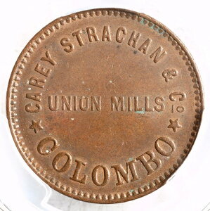1869-1870�N ������^���uCarey Strachan & Co. 1���j�b�g�i���B PCGS AU-55!-