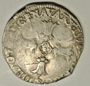 KING HENRI III 1/4 ECU 1596 RENNES ?toile dans le C de FRANCE vari?t? RARE