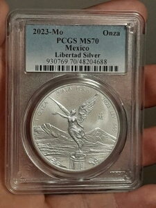 2023 ���L�V�R ���x���^�[�h.999 UNA ONZA PLATA PURA PCGS MS70 �ɂ��O���[�h�]��