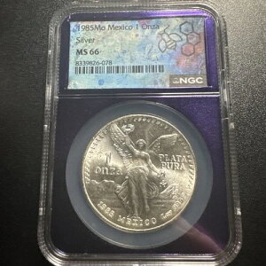 1985�N Mo Mexico 1 Silver Onza�ANGC �O���[�h: MS 66 ���x���^�b�h! �r�f�I!!