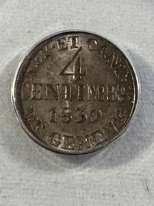 1839�N �X�C�X�E�J���g���E�W���l�[�u 4�T���`�[���d�� ANACS MS 63 �O���[�h �ᒒ��