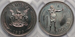 PCGS SP67 �i�~�r�A 1990�N 1�h�� X#E3 �A�[�`���[�v���[�u�G�b�T�C�p�^�[���W�{�R�C��