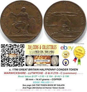 1790�N�� GB �R���_�[�E�n�[�t�y�j�[ - �E�H���b�N�V���[ - ���g�E�B�b�` - D & H 219 (C) - CT 798