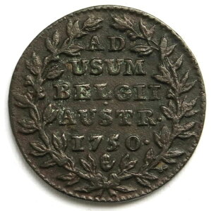 [R2545] 2 Liards 1750 �A���g���[�v�ARdr�A�}���A �e���W�A (1740-1780)