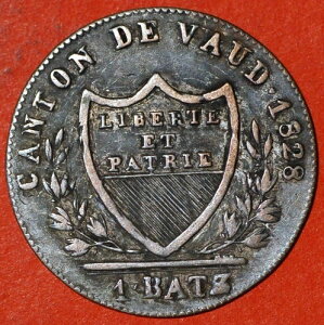 1828 �X�C�X ���H�[�B 1 �o�b�c�F�� �r���� KM#20